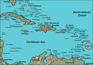 map of caribbean
